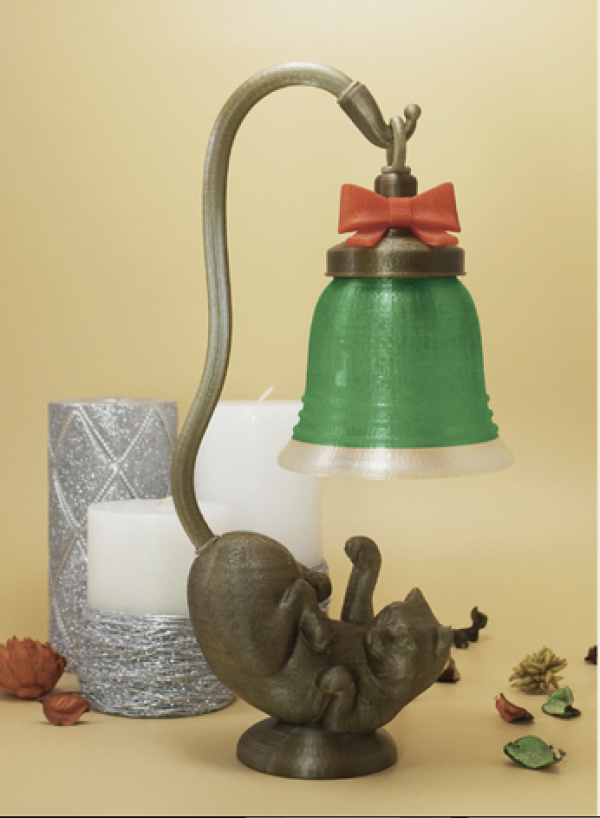 Christmas Cat Lamp